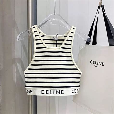 celine grey top|Celine cropped top.